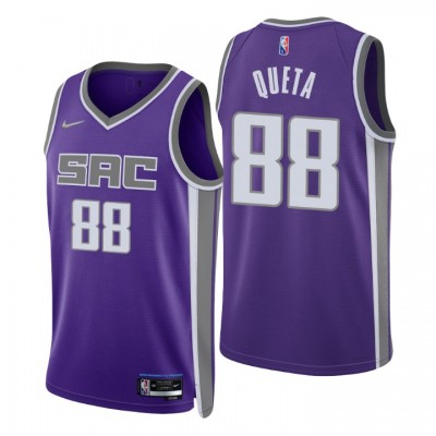 Nike Sacramento Kings #88 Neemias Queta Purple Men's 2021-22 NBA 75th Anniversary Diamond Swingman Jersey - Icon Edition Men's